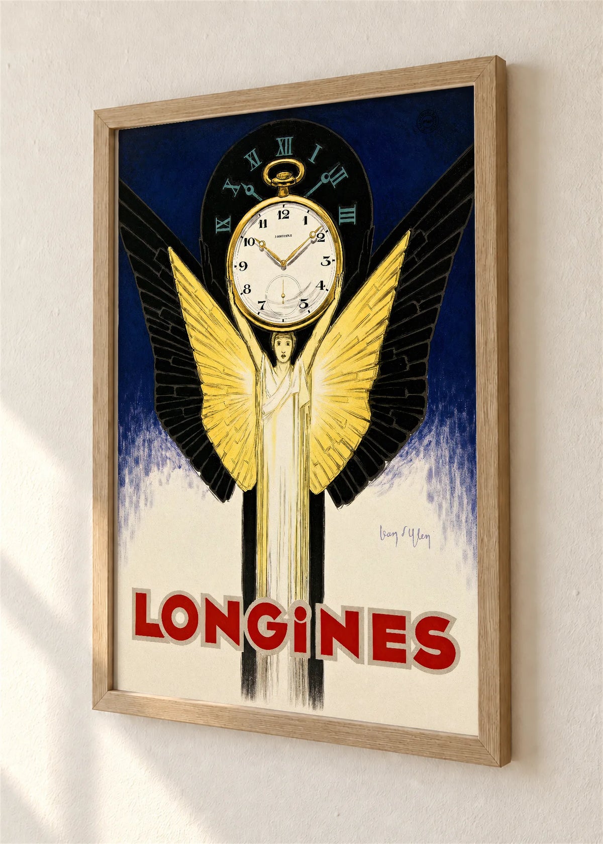 Longines sa krilima, braon ram, detalj