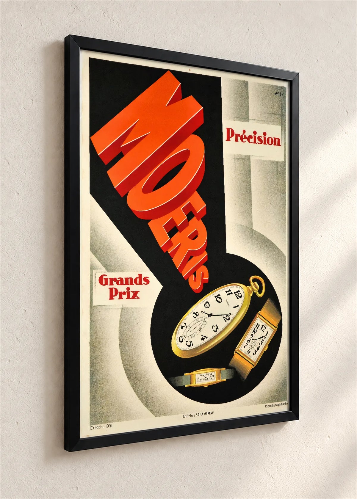 Moeris, preciznost, crni ram iz ugla