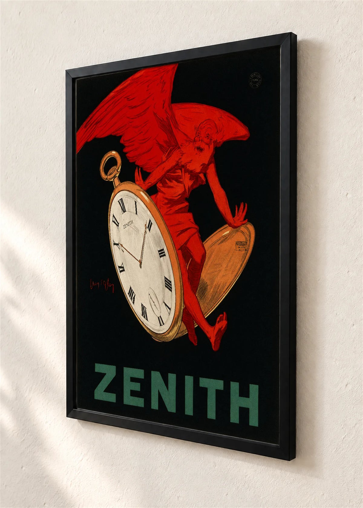 Zenith, crveni anđeo, crni ram, detalj