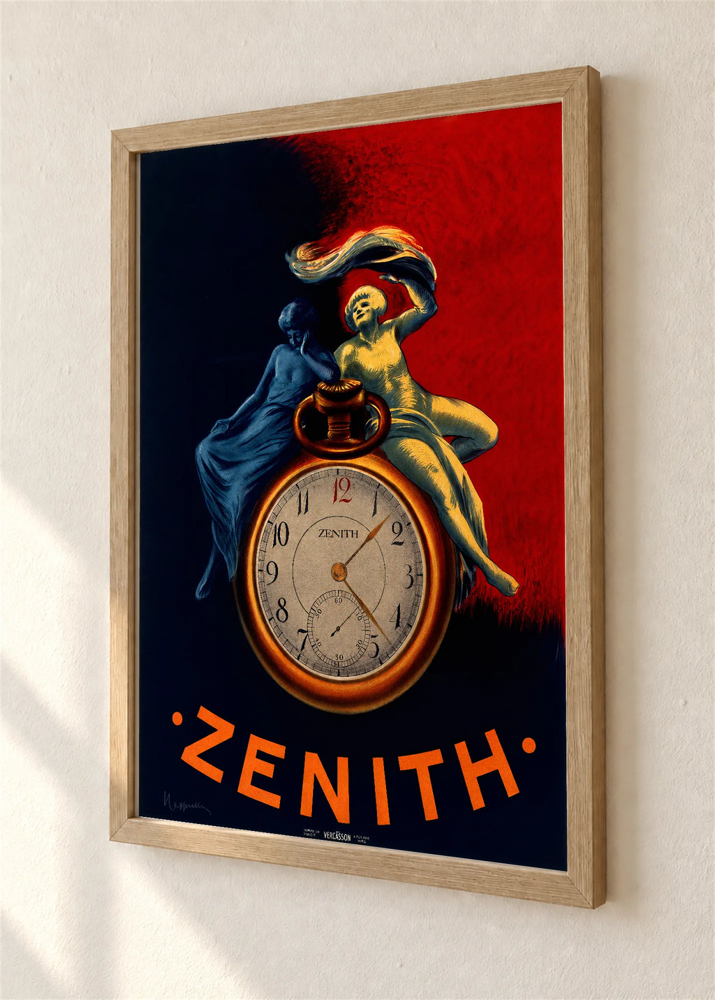 Zenith, dva sata, braon ram, detalj