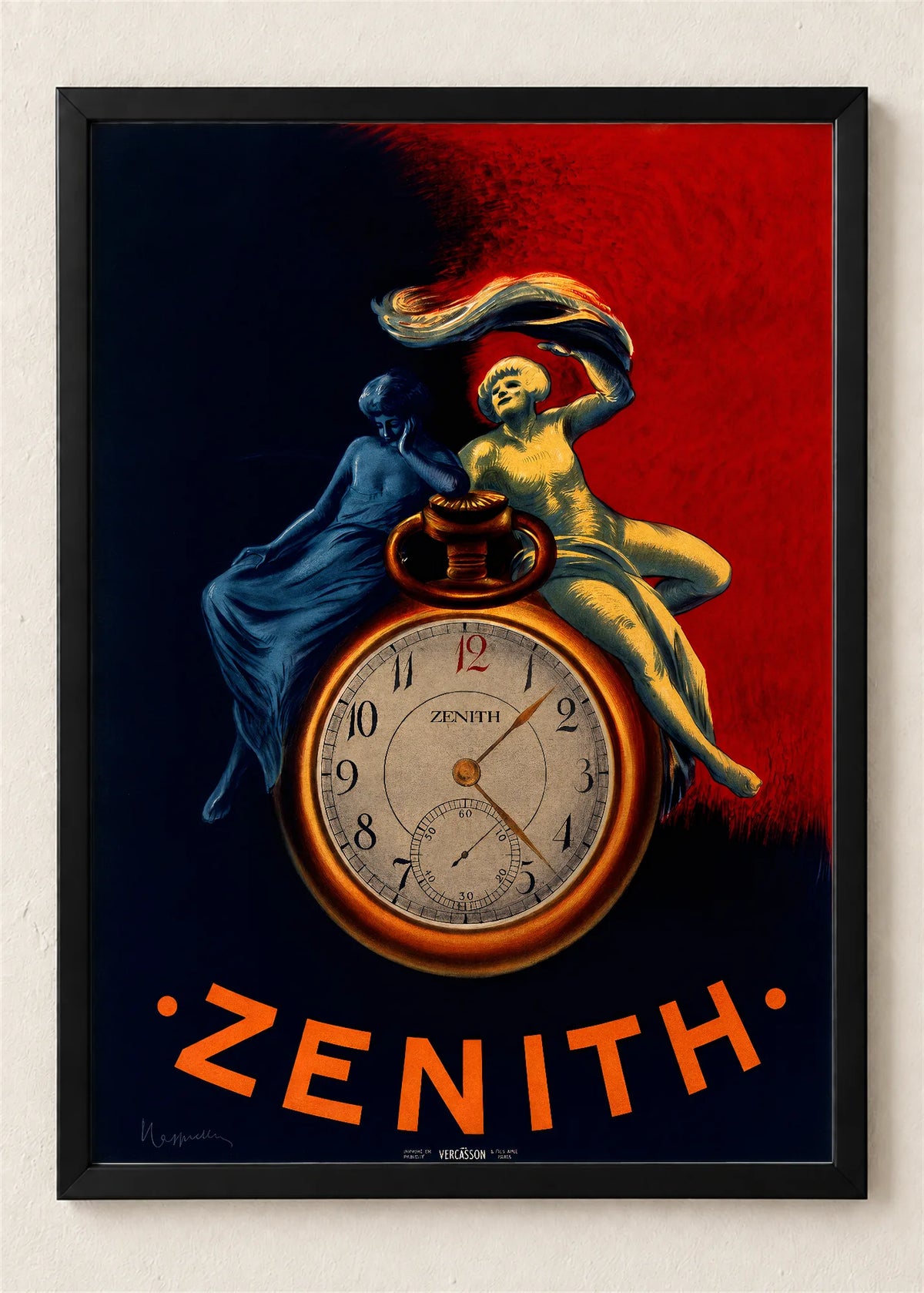 Zenith, dva sata, poster u crnom ramu