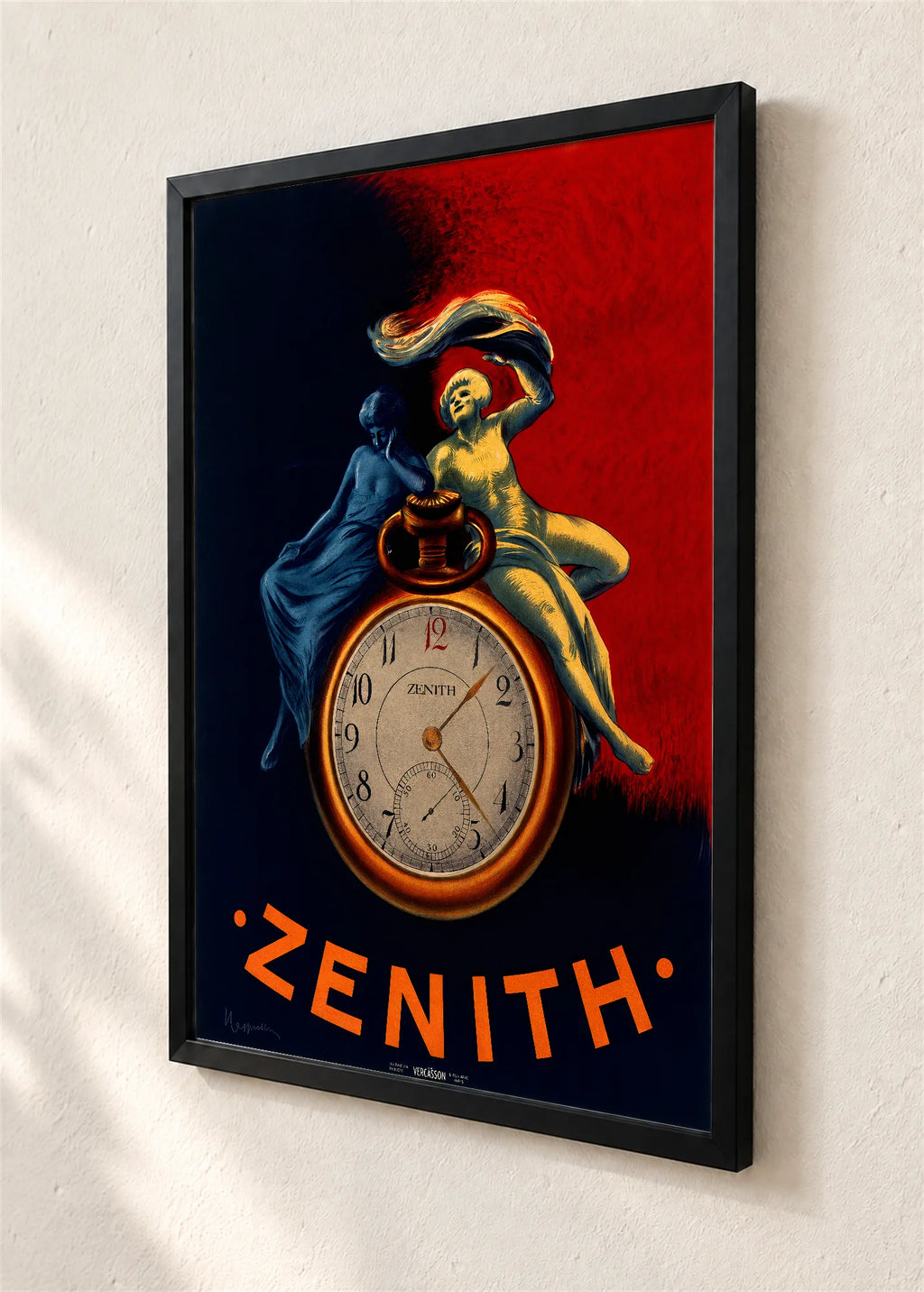 Zenith, dva sata, crni ram, detalj
