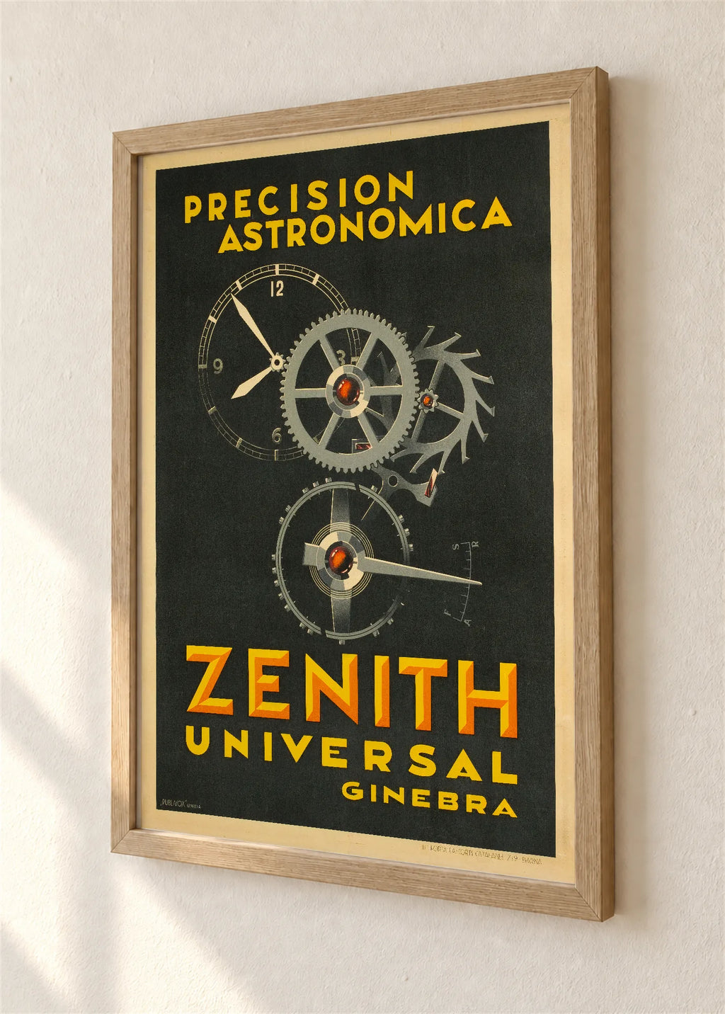 Zenith, astronomska preciznost, braon ram, detalj
