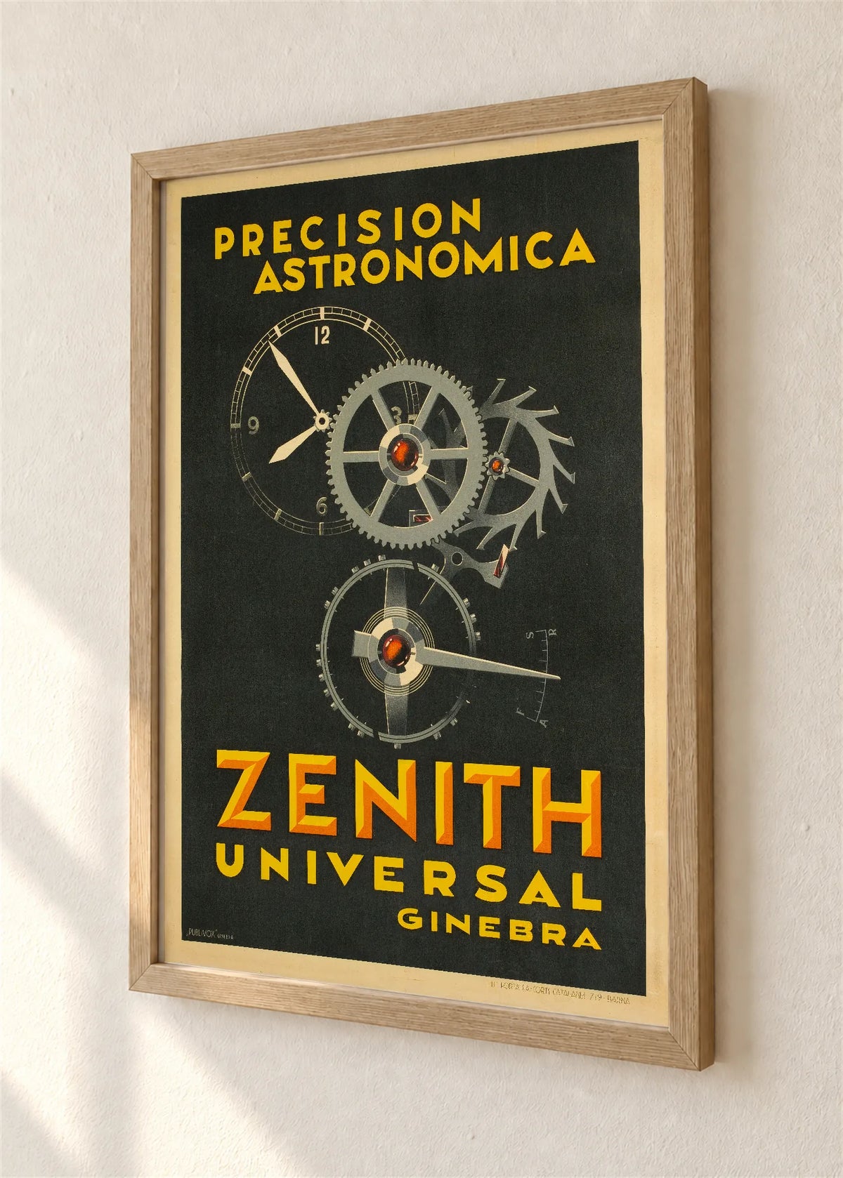 Zenith, astronomska preciznost, braon ram, detalj