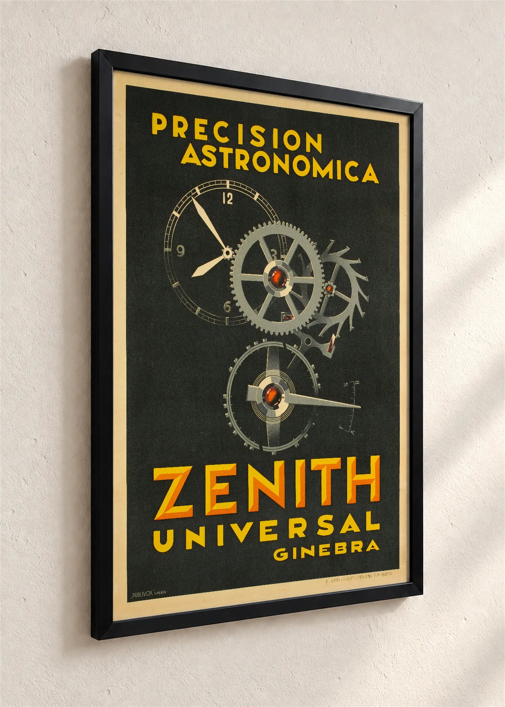 Zenith, astronomska preciznost, crni ram iz ugla