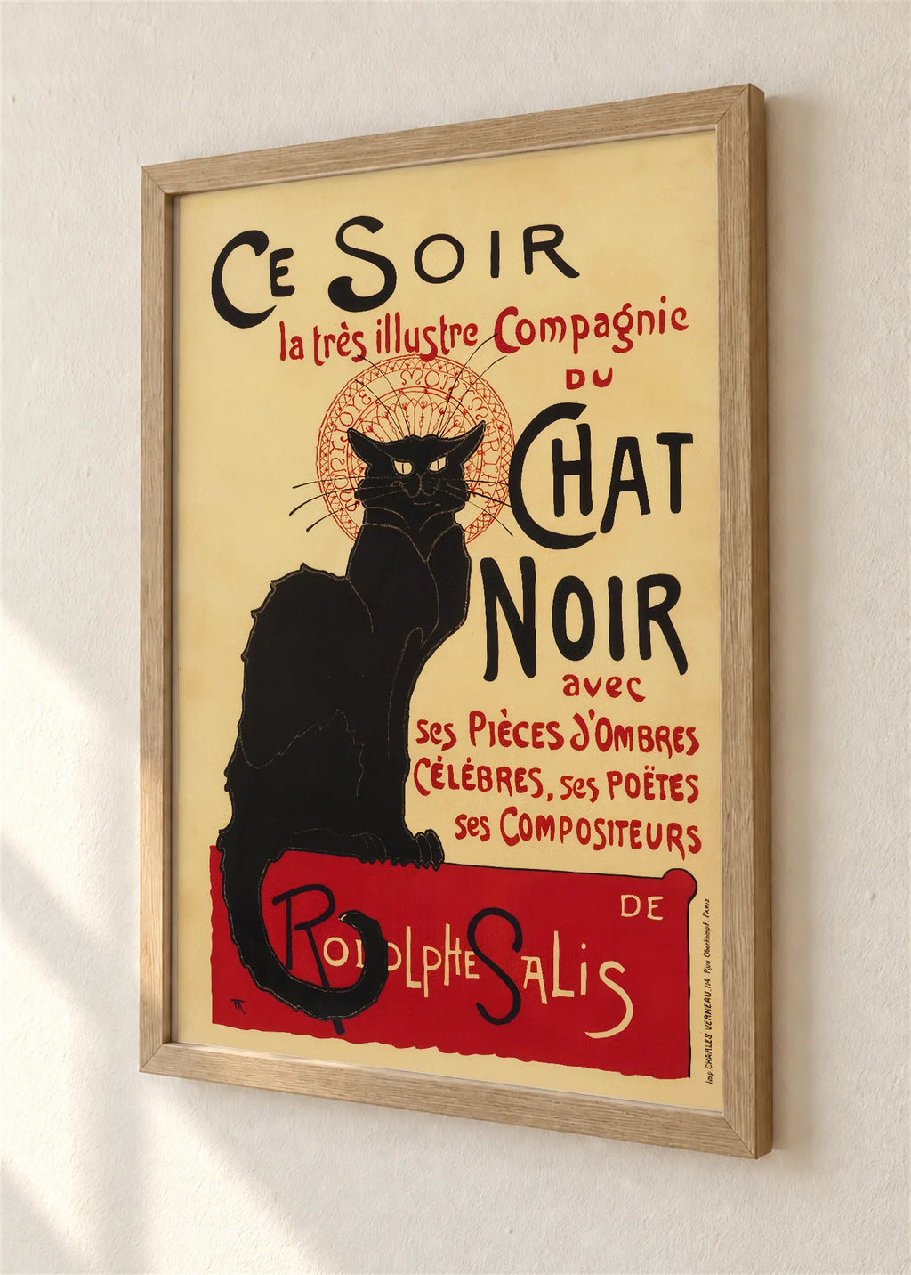 Le Chat Noir, braon ram, detalj