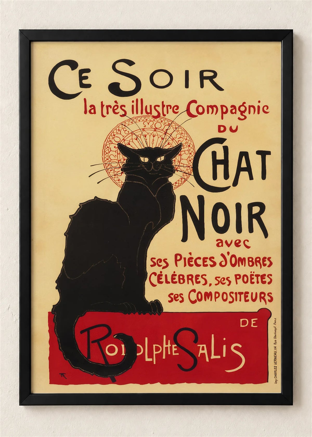 Le Chat Noir, poster u crnom ramu
