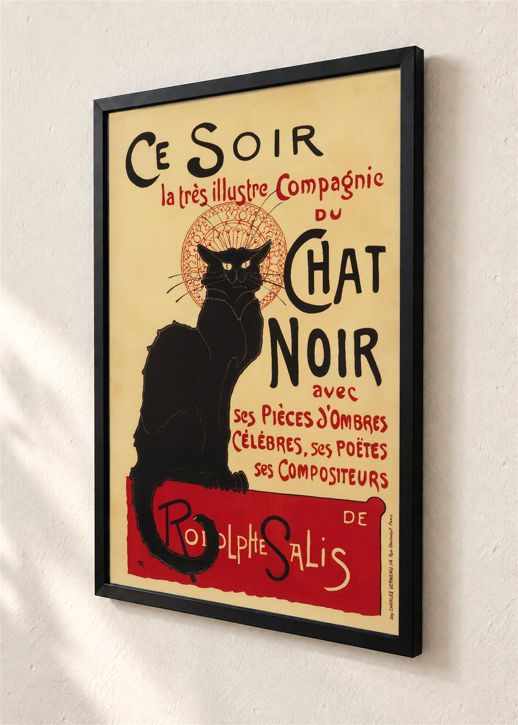 Le Chat Noir, crni ram, detalj