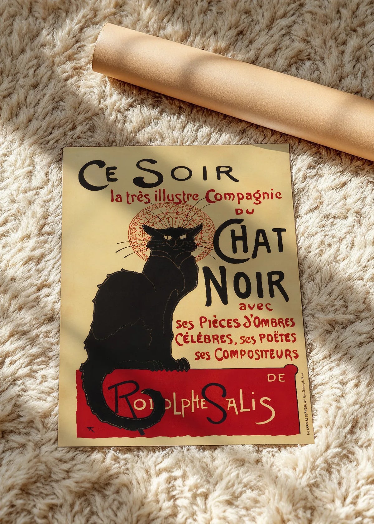 Le Chat Noir, poster bez rama