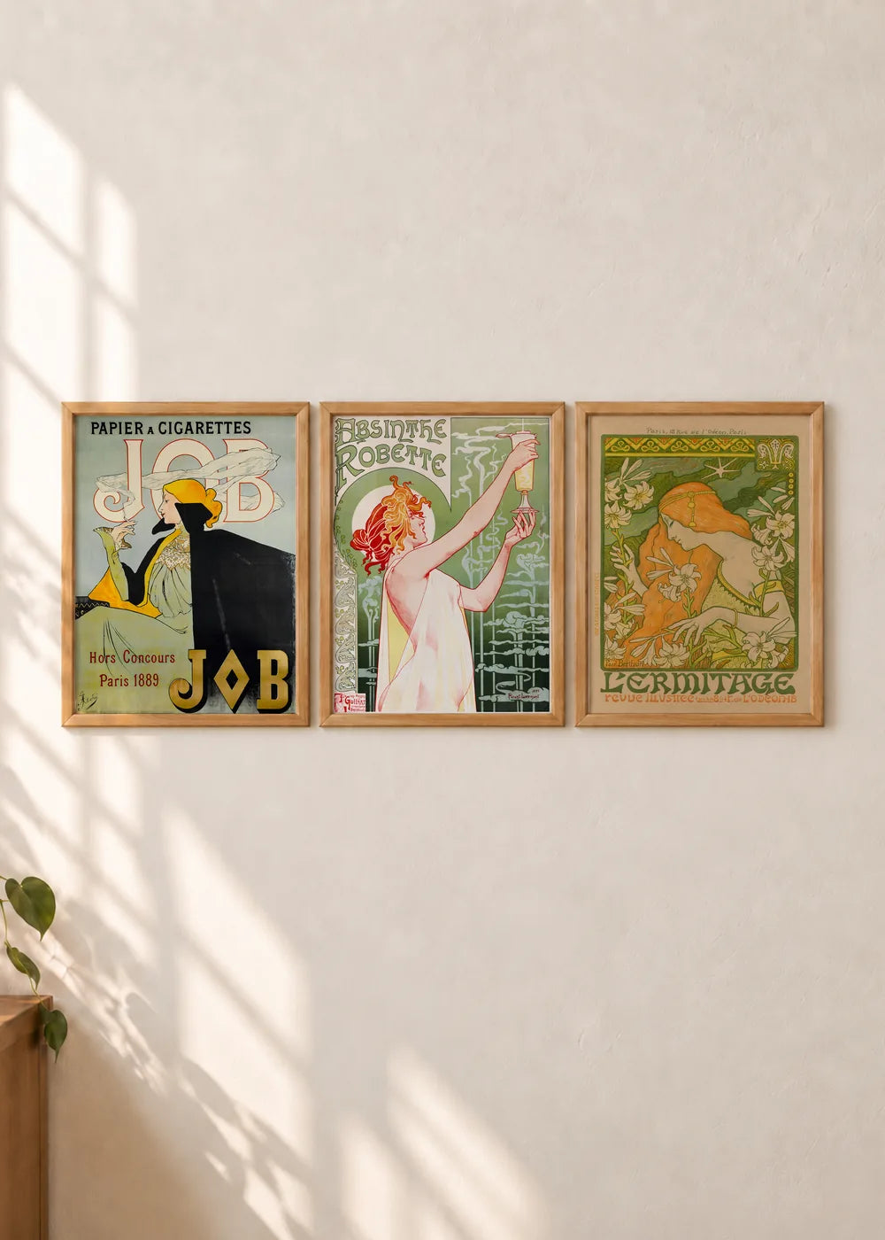 Vintage reklame: JOB, Robette i L’Ermitage, ceo set u braon ramovima