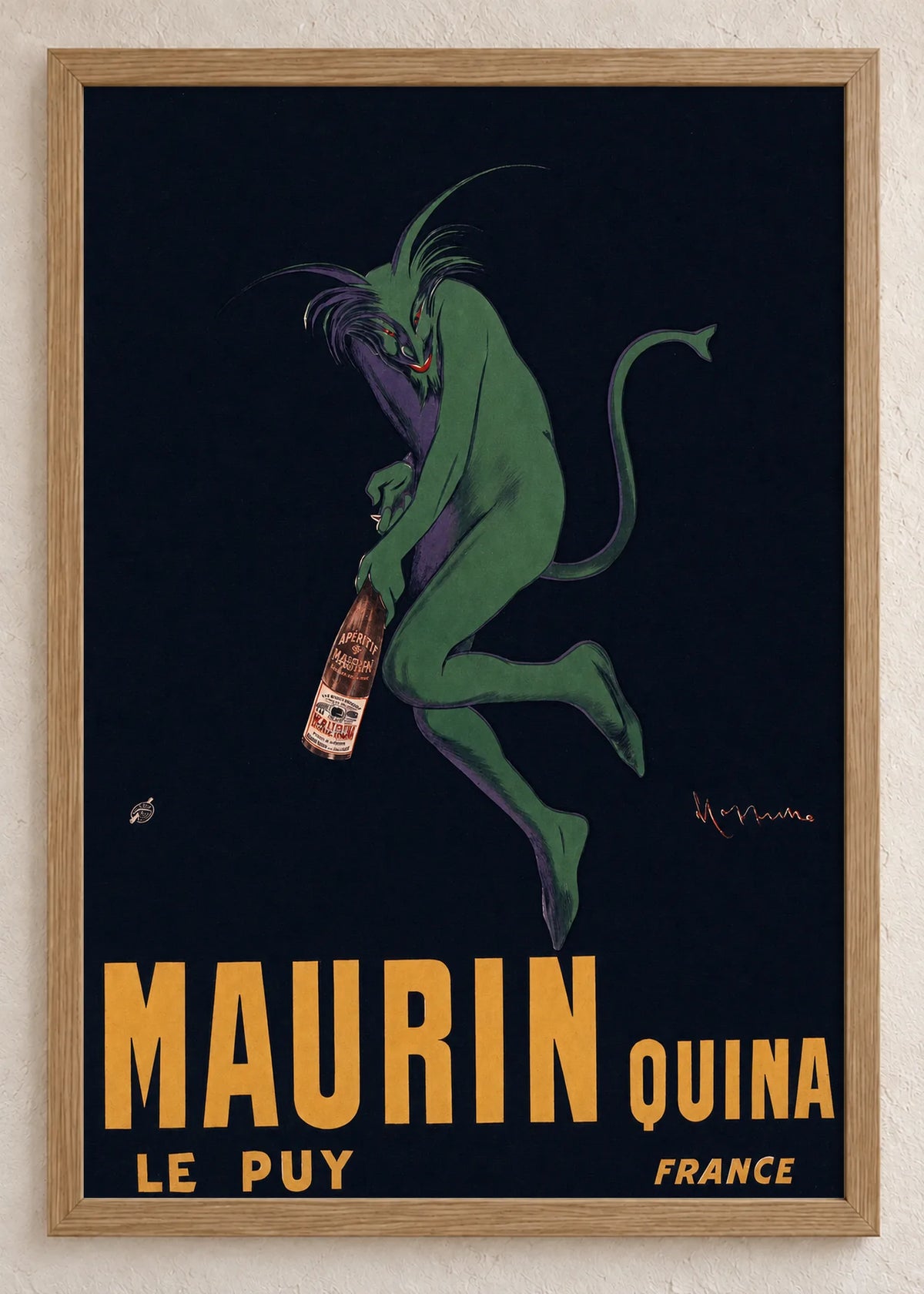 Vintage reklame: Klaus, Maurin i Campari, Maurin Quina, u braon ramu