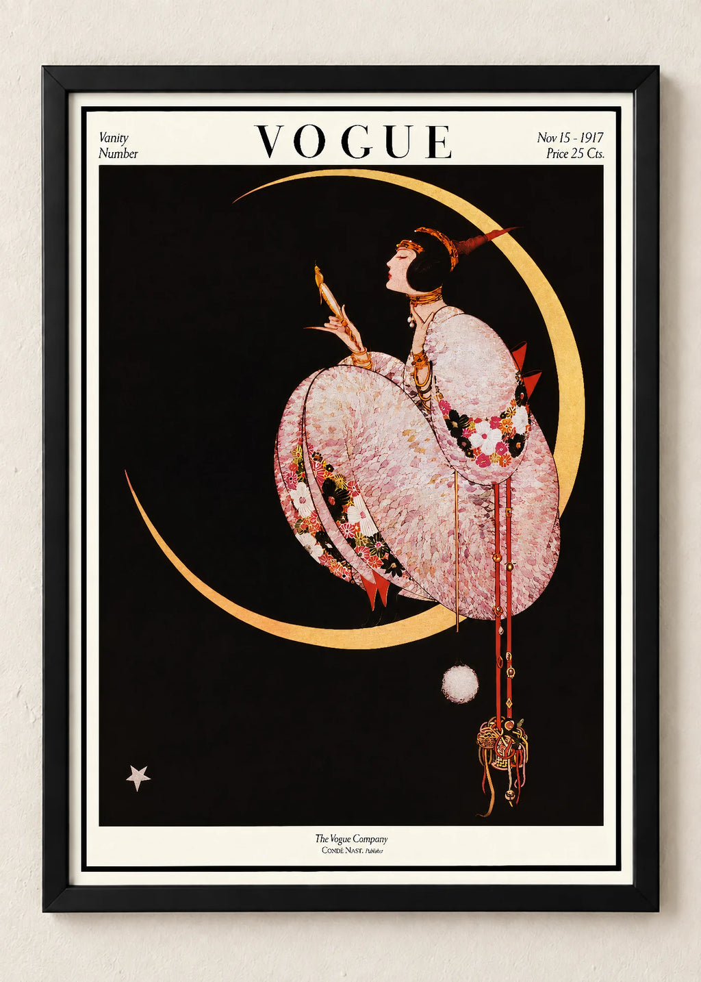 Vogue: tri modne naslovnice, Vogue, Vanity Number, novembar 1917, u crnim ramu