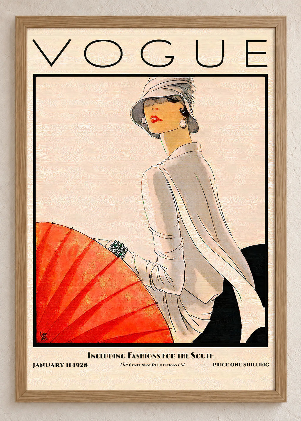 Vogue: fantazija i geometrija, Vogue, januar 1928, u braon ramu