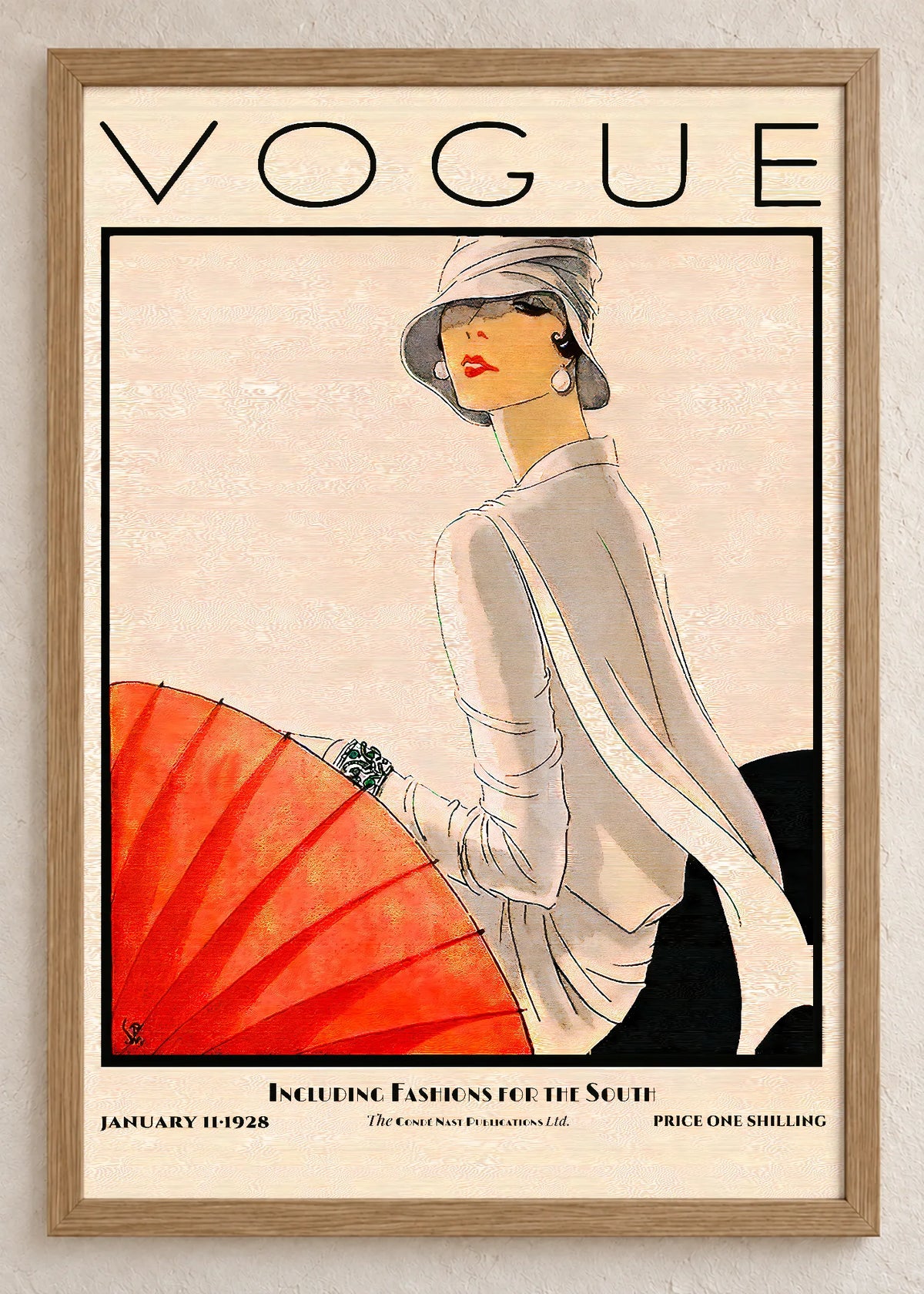 Vogue: fantazija i geometrija, Vogue, januar 1928, u braon ramu