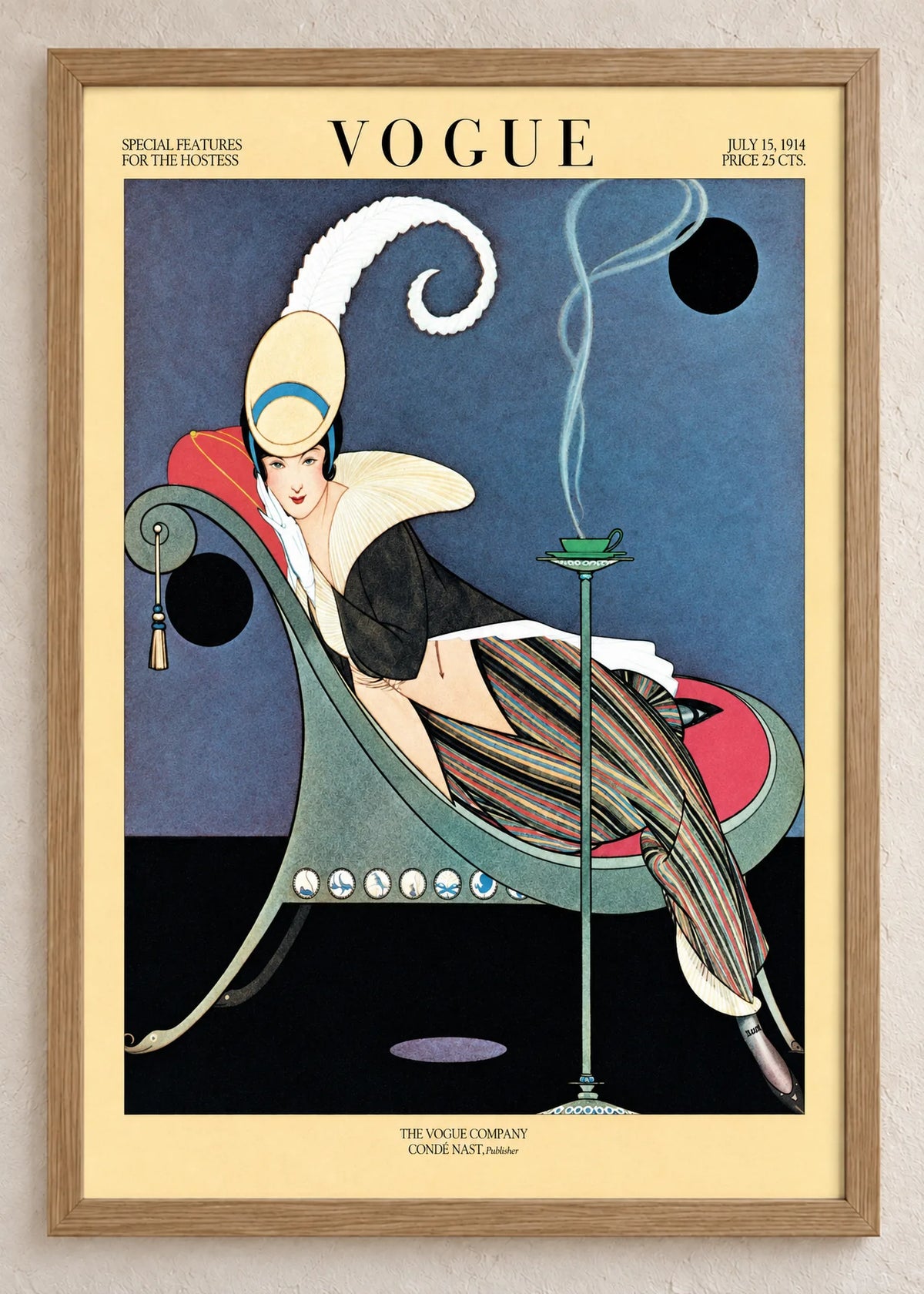 Vogue: četiri naslovnice, Vogue, July 1914, u braon ramu