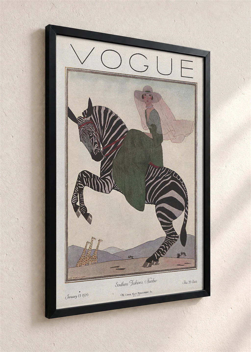Vogue, naslovnica iz januara 1926., crni ram iz ugla