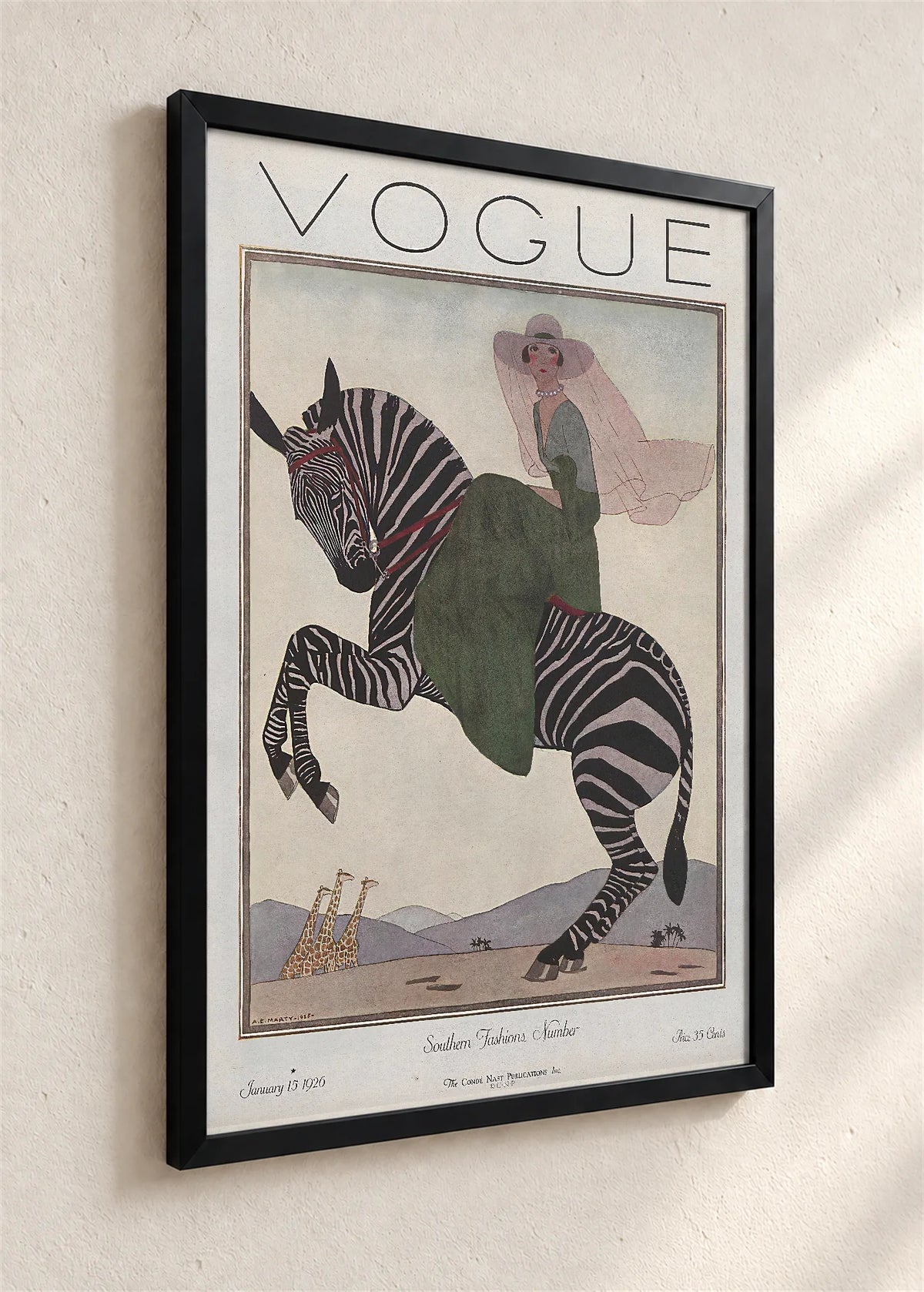 Vogue, naslovnica iz januara 1926., crni ram iz ugla