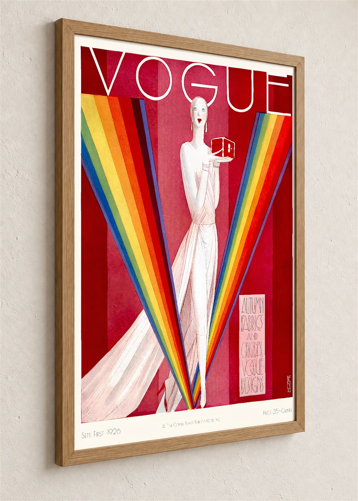 Vogue, naslovnica iz septembra 1926., braon ram iz ugla
