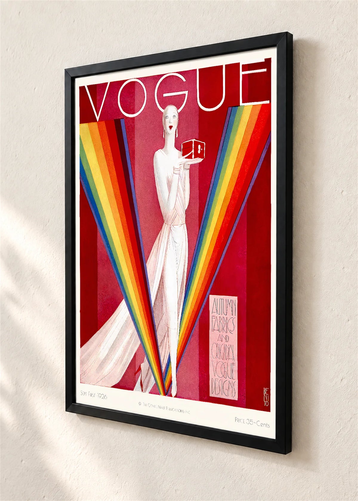 Vogue, naslovnica iz septembra 1926., crni ram, detalj