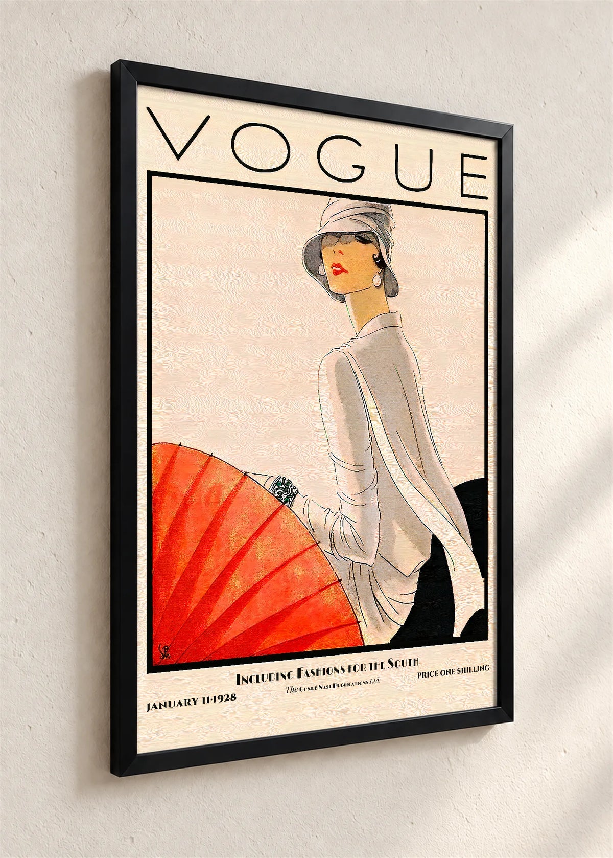 Vogue, naslovnica iz januara 1928., crni ram iz ugla