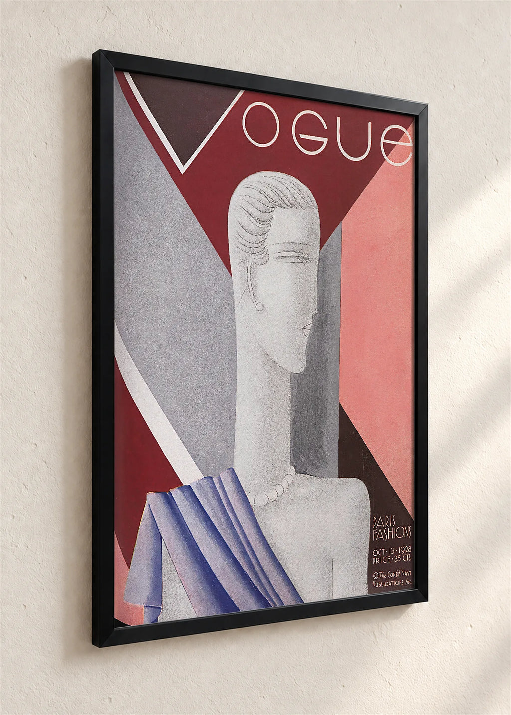 Vogue, pariska moda, oktobar 1928., crni ram iz ugla
