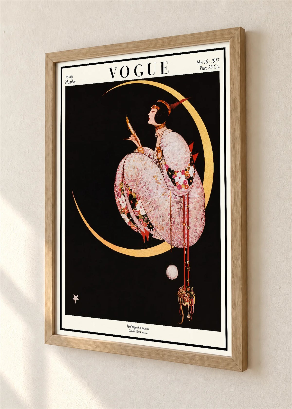 Vogue, naslovnica iz novembra 1917., braon ram, detalj