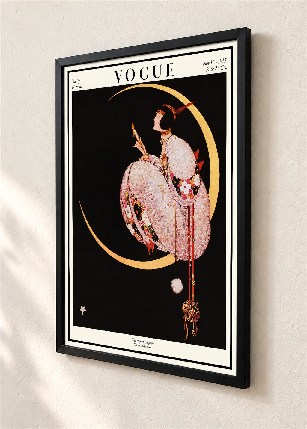 Vogue, naslovnica iz novembra 1917., crni ram, detalj