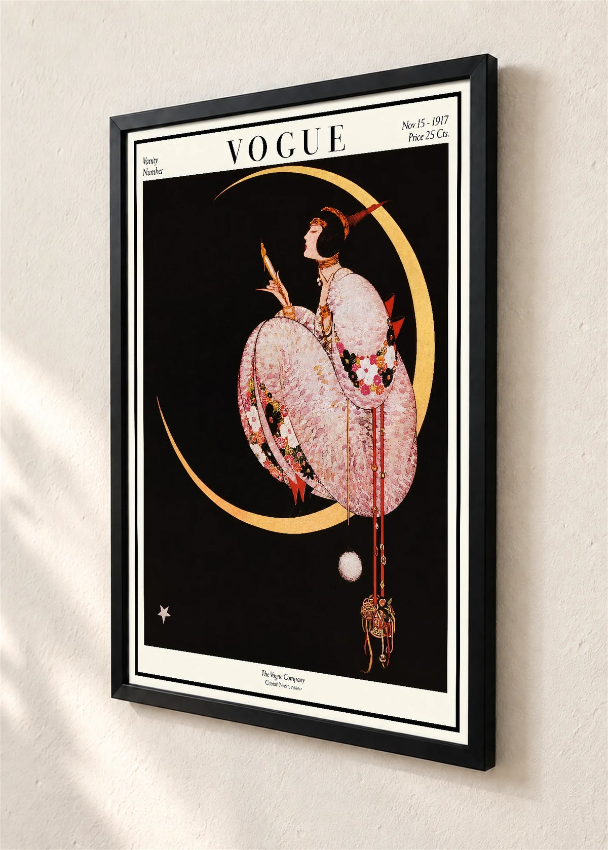 Vogue, naslovnica iz novembra 1917., crni ram, detalj